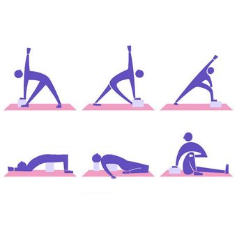 Bloques de Yoga para hacer ejercicio,cojín de espuma de refuerzo,EVA,entrenamiento de gimnasia 