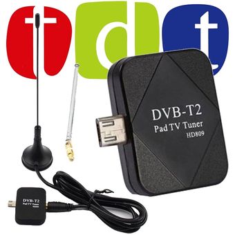 Sintonizador Tdt Para Celular O Tablet Dvb T2 + 2 Antenas