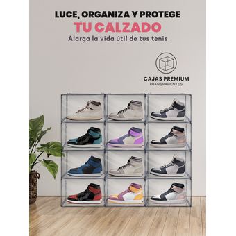 Caja De Zapatos Tenis Apilable Premium Transparente Imantada