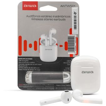 Audífonos Aiwa Inalámbricos In-ear Bluetooth 5.0 Aw-twsd1 Vc 