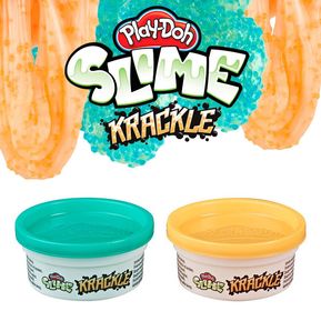 Krackle Slime x 2 surtido (Naranja-Aguamarina) Play-Doh