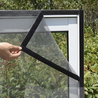 #W120cm x H180cm Moustiquaire anti-insectes pour fenêtre,rideau Anti-mouche d'intérieur,Tulle d'été Invisible,moustiquaire amovible,lavable et personnalisable 