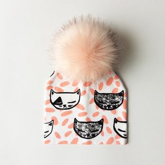 Gorro con estampado de dibujos animados para niño y niña,g 