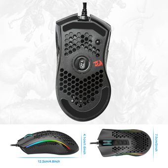 Mouse con Redragon Storm-ratón óptico programable M808 para juegos 