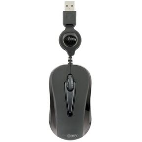 MINI MOUSE OPTICO RETRACTIL EASY LINE BY PERFECT CHOICE NEGR...