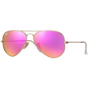 Lentes Ray Ban Rb3025 112/4t Aviator Pink Cyclamen Gold