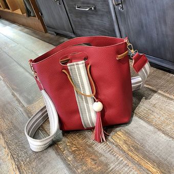 4pcs Mujeres Barril Tassels Magnético Bolsa de hombro Bolso Bolso Bolso Bolso 