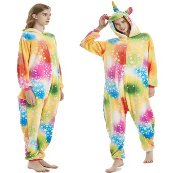 Animal pijama invierno franela pijama unicornio traje camisón cálido para adolescentes niñas-L039 