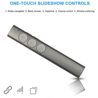 Control rem 2,4G bolígrafo puntero láser de presentación inalámbrico 