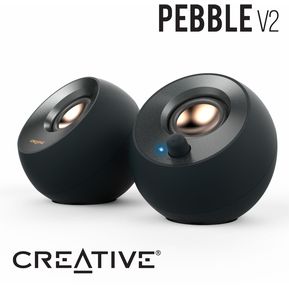 Creative Pebble V2 Altavoces 2.0 USB-C Negros