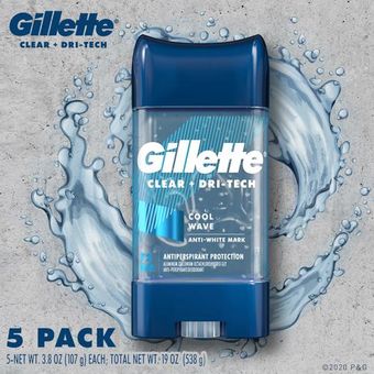 Desodorante Gillette Clear Gel para hombre, Cool Wave 107g