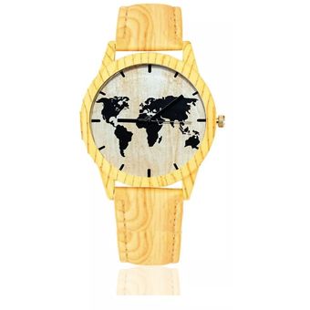 insertar perecer partido Democrático Reloj Mapamundi Tono Madera correa tono madera Dayoshop relojes y joyas relojes  relojes de pulso | Linio Colombia - GE063FA1070R3LCO