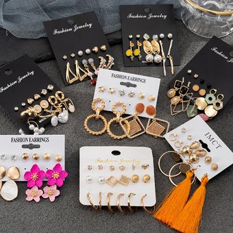 Pendientes De Mujer Conjunto Pendientes De Perlas De Mujer 