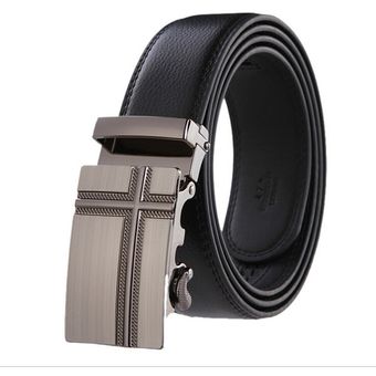 Lfmb-Cinturón De Marca Famosa Para Hombre Correa De Cuero Genuino De Lujo Alta Calidad Metal Con Hebilla Automática 