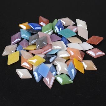 Brocade Cuentas De Cerámica Rómbica 16 Colores Mezclados Diy 
