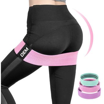 Evo Fabric bandas de resistencia Butt ejercicio conjunto de círculos de bucle piernas glúteos mujer-rosa 