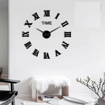 Maxtime Reloj De Pared 3d Grande 100 Cm Negro Dise o Moder