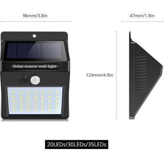 Luz Solar LED para jardín exterior lámpara Solar PIR con Sensor de movimiento,iluminación de jardín 