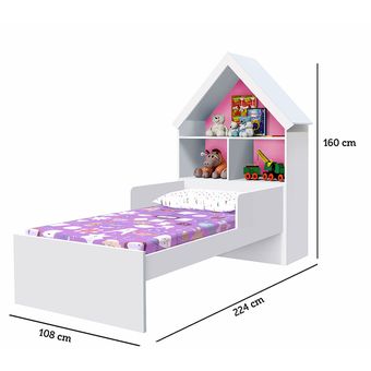 Cama casita, cama infantil, cama de madera 90 x 180 cm -  México