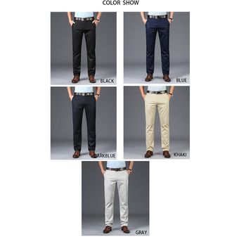 novedad de pantalones informales para hombre pantalón largo Formal 