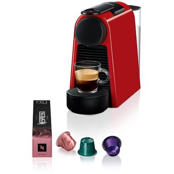 Cafetera Essenza Mini Roja con Espumador de Leche - Nespresso - Pepe Ganga  - Pepe Ganga