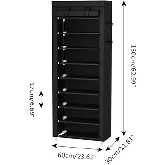 ZAPATERO VERTICAL ORGANIZADOR MONTAJE RÁPIDO 7 NIVELES ESTANTE