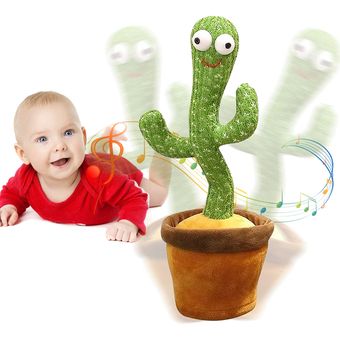 Juguete de cactus parlante, juguete de cactus bailarín, juguetes de bebé de  cactus, juguete de felpa suave que habla eléctrico que imita al cactus con