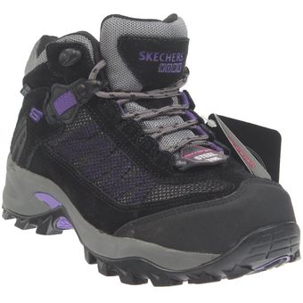 skechers steel toe mujer negro