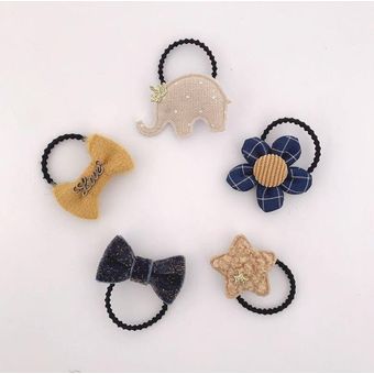 510 unidspack pelo anillo de lazos cuerda de goma niños pequeños lazos con flor elástico banda de pelo de bebé accesorios para el cabello niñas 