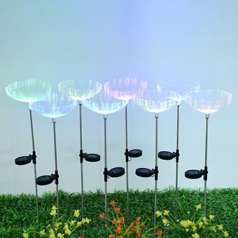 Lámpara Solar LED de fibra óptica para el césped,luz colorida que camb 