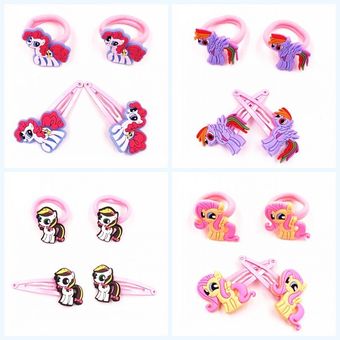 4 Adorables Brazaletes De Unicornio Y Horquilla Para Niñas, 