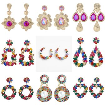 Miwens Pendientes De Color Púrpura Pendientes Colgantes De A 
