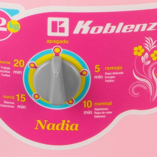 Lavadora Chaca Chaca Koblenz LRK-2211A Nadia Rosa con Blanco