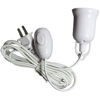 Zócalo de lámpara Accesorios Socket convertidor de enchufe de los bulbos del bulbo de lámpara de la cuerda del cable adaptador 