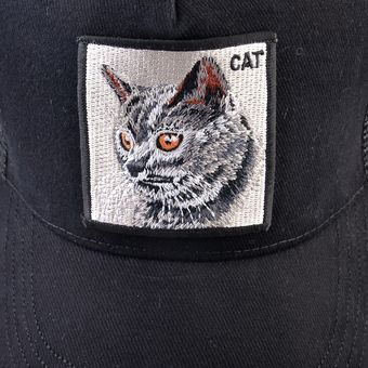 sombrero de béisbol Gorra de béisbol con bordado de gato para mujer 