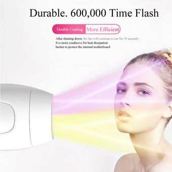 Depiladora láser profesional permanente IPL 600000 Flash-Rosa 
