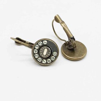 Nuevo Teléfono De Marcado Vintage Joyas De Pendientes De De 