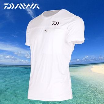 ropa de pesca de manga corta transpirable protección solar camiseta de pesca UV ropa de pesca de secado rápido 