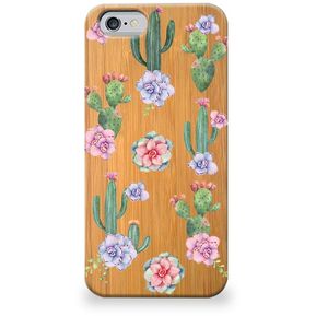 Funda para iPhone 6 Plus - Cactus Love, Madera