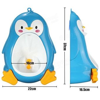 Orinal Para Niños De Pinguino Azul