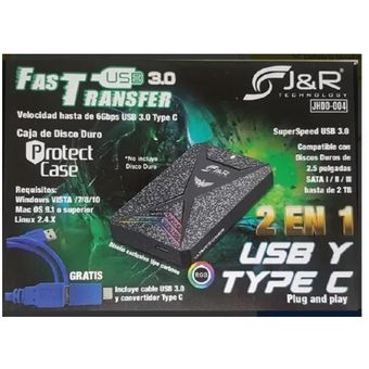 Caja externa disco duro JHDD-003 - J & R Technology
