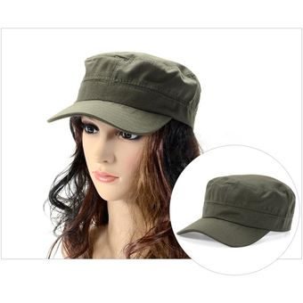 Hombres Mujeres sombrilla sombrero tapa plana transpirable sol protección Casual gorra para exterior nine668 #Army Green 