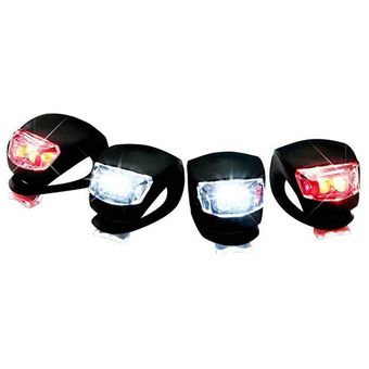 Rana Luz Luz silicón de la bicicleta a prueba de agua desgaste Led Casco de la bicicleta Luz 