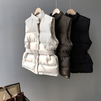 Cálidos chalecos de parka sin mangas chaquetas de algodón chaleco de calefacc（#Coffee color） 