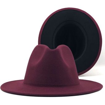 Color mezclado jazz sombrero mujer sombrero gorro sombrero de cowboy 