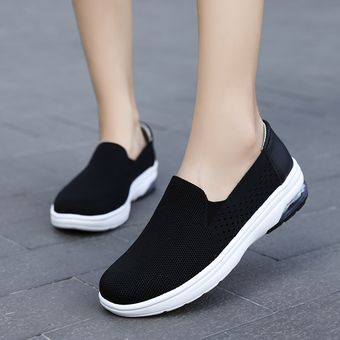 Zapatos casuales de mujer zapatos de anciano zapatos para caminar negro 