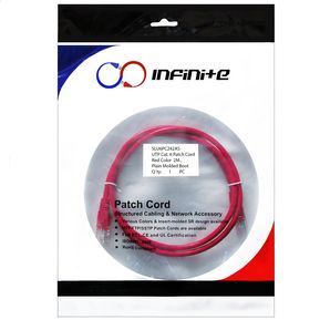 Cable de red patch cord Infinite categoría 6 de 2 metros rojo