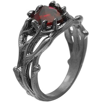 Romántico Azul Oscuro Anillo De Zirconia Cúbica Contrato De 