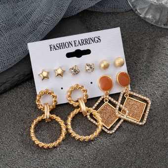 Pendientes De Mujer Conjunto Pendientes De Perlas De Mujer 