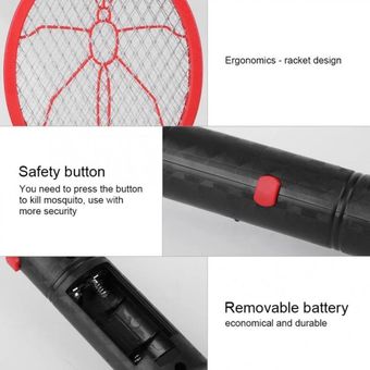 Co raqueta matamosquitos Matamoscas eléctrico portátil con batería 